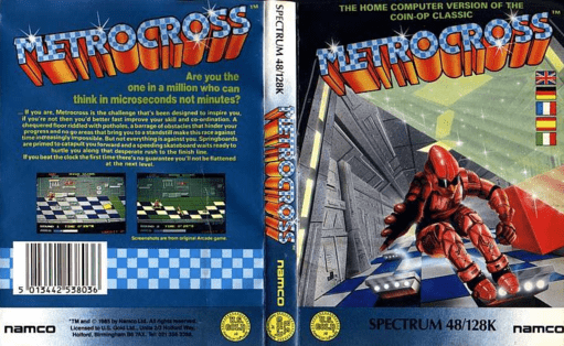 Metro-Cross box art for ZX Spectrum